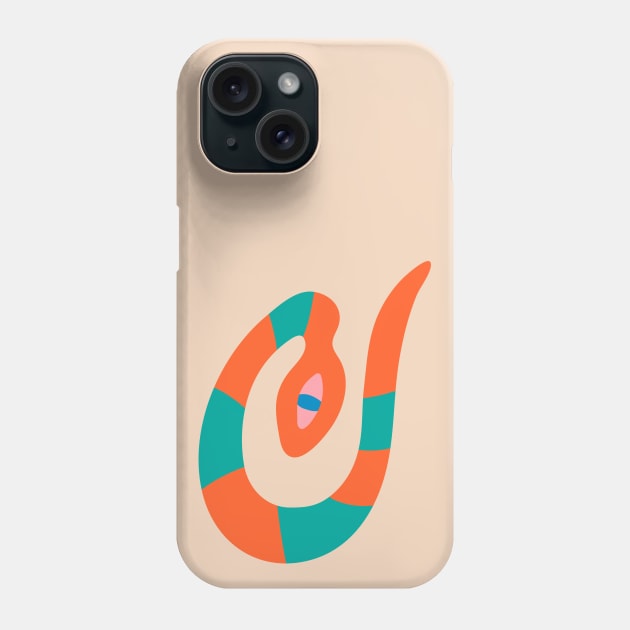 SNAKE SNACK Cute Charming Graphic Striped Animal - UnBlink Studio by Jackie Tahara Phone Case by UnBlink Studio by Jackie Tahara