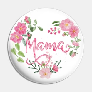 Mama floral heart Pin