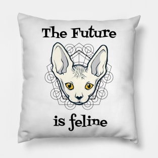 The Future Is Feline T-Shirt Pillow