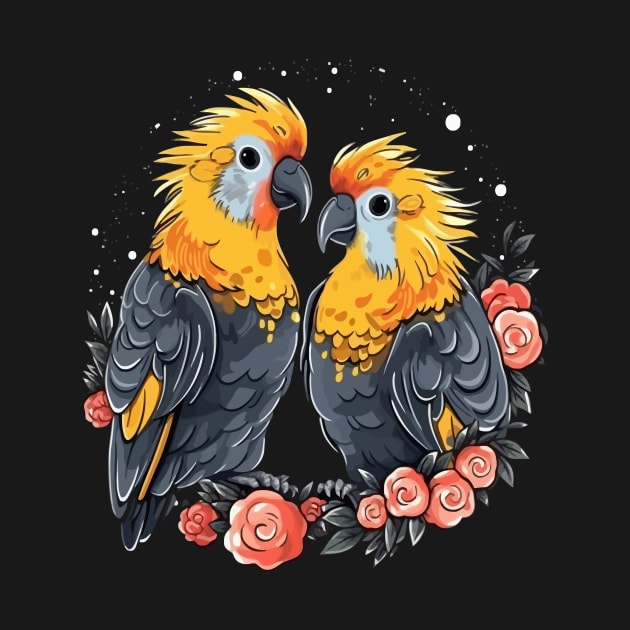 Cockatiel Valentine Day by JH Mart