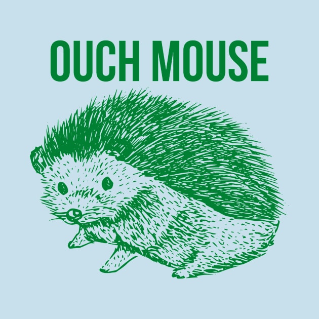 Funny Hedgehog Ouch Mouse by vintageinspired