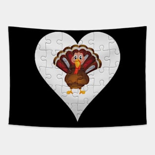 Jigsaw  Turkey Heart Design - Farm Animals Turkey Tapestry