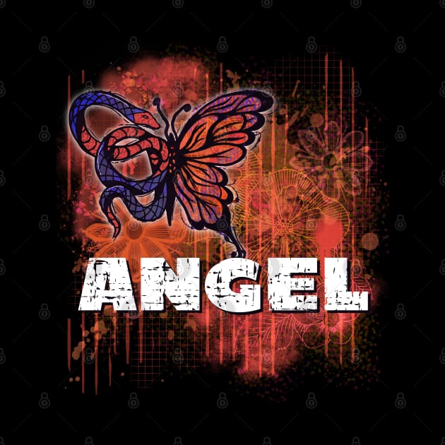 Angel gothic girl fairy grunge design by Quirky And Funny Animals