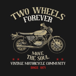 Two Wheels Forever A70 Lightning 1971 Move The Soul T-Shirt