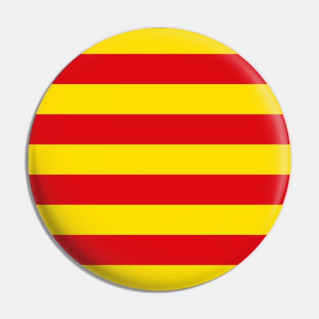 Flag of Catalonia Pin by brigadeiro