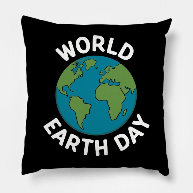 World Earth Day Pillow by Ruru Project Studio