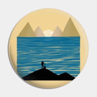 Looking to the sunset Pin