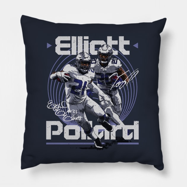 Ezekiel Elliott & Tony Pollard Dallas Duo Pillow by Chunta_Design