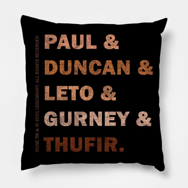 Dune name list Pillow by valentinahramov