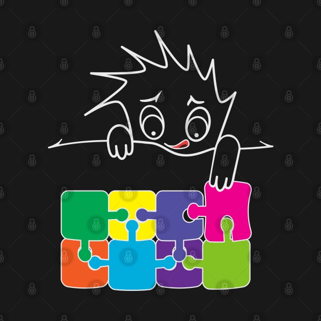 Cute character and puzzles by PaJuli