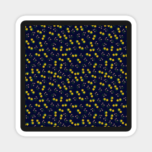 Yellow Flower Seamless Patterns Magnet