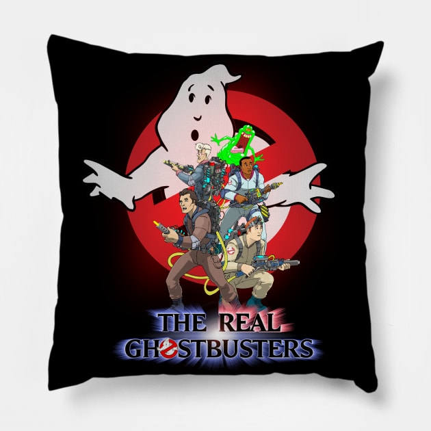 80's Kid: The Real Ghostbusters Pillow by CoolDojoBro