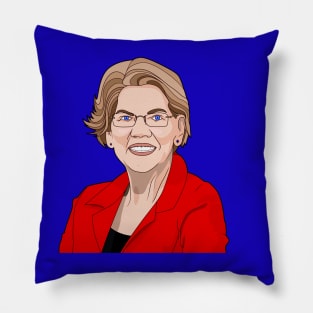 red elizabeth warren for president Pillow