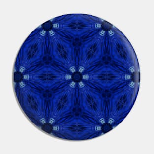 Blue Spanish Tile Mosaic Daisies Pin