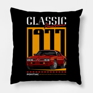 Vintage V8 Firebird Car Pillow