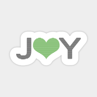 Joy - heart - black and green. Magnet