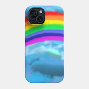 Rainbow Breaking Through Clouds Phone Case