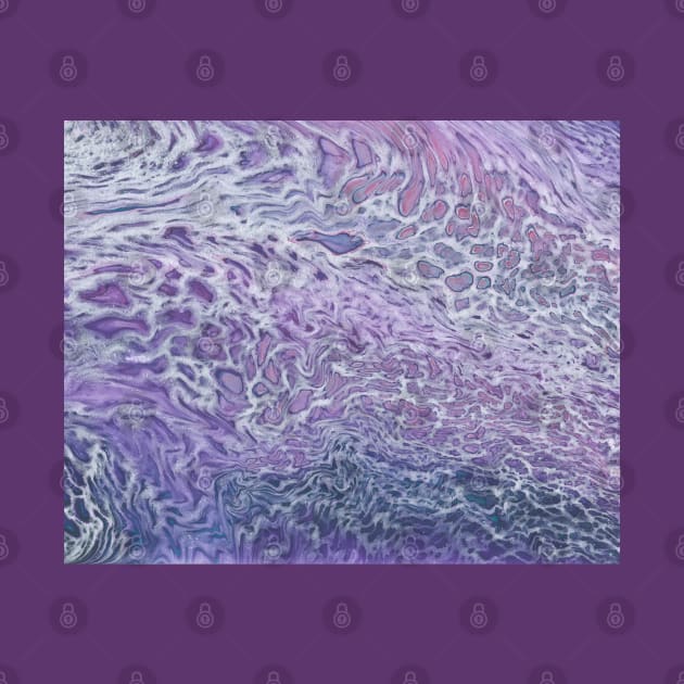 Lilac Acrylic Pouring Abstract Fluid Art by CatyArte