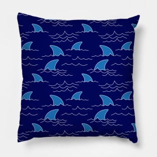 Shark Fins Pattern Pillow