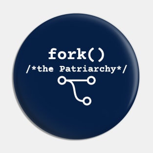 Fork the Patriarchy :: fork() /* thePatriarchy */  :: F**k the Patriarchy Pin