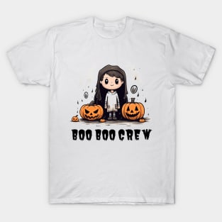 Halloween Pumpkin Neck Tie Associate Boo Shirt with Name Badge & Ghost   Graphic T-Shirt for Sale by FunWearVM