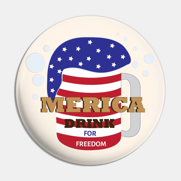 Merica Pin by dddesign