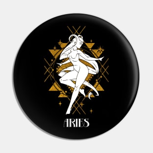 Aries zodiac design Pin