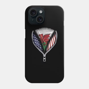 Welsh Flag  Wales Flag American Flag Zip Down - Gift for Welsh From Wales Phone Case