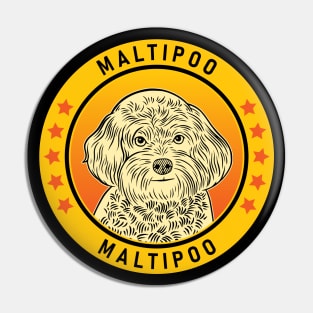 Maltipoo Dog Portrait Pin