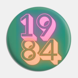 1984, retro, vaporwave Pin