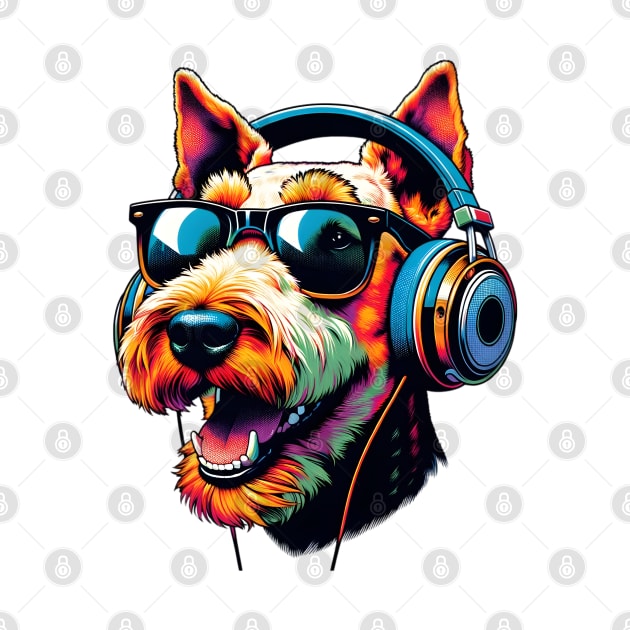 Irish Terrier Smiling DJ with Energetic Beats by ArtRUs