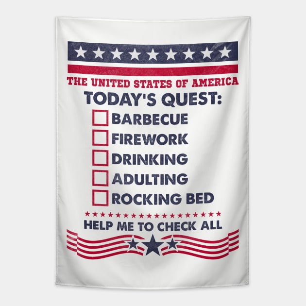 Today's Quest | 4th Of July Tapestry by POD Anytime