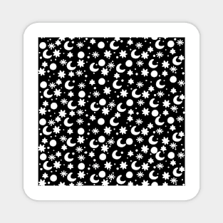 Cosmis space in black and white Magnet