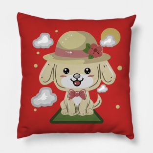 "Puppy Chic Charm" Pillow