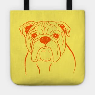 English Bulldog (Yellow and Orange) Tote