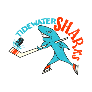 Defunct Retro Tidewater Sharks Hockey Team T-Shirt