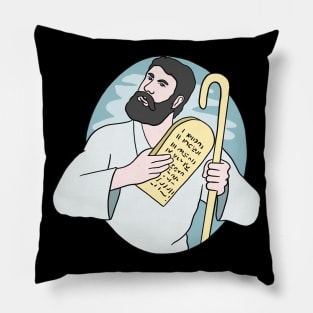 Moses with the 10 Amendments - Judaism Pillow