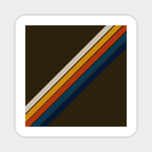 Retro 70's Diagonal Stripe Magnet