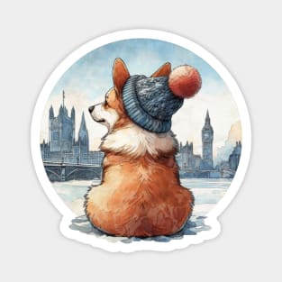 Corgi lovers, corgi and London, animals lovers, dogs lovers, corgi mom, corgi dad Magnet