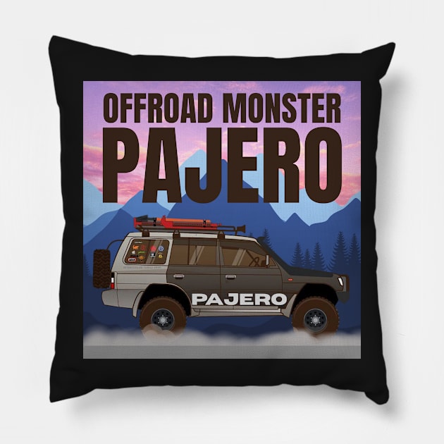 Off road monster Pajero JDM Pillow by MOTOSHIFT