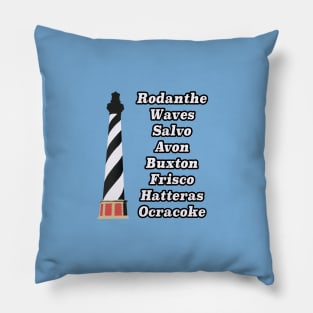 Hatteras Island Lighthouse with Towns Pillow