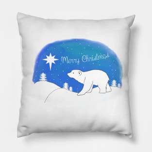 Christmas polar bear Pillow