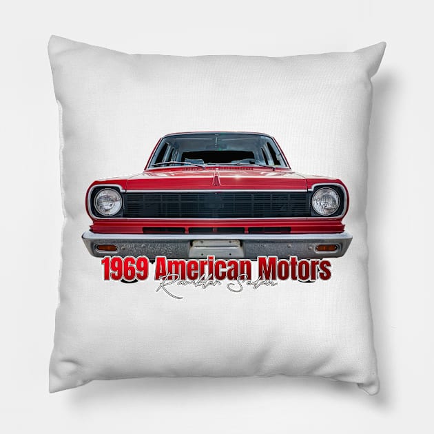 1969 American Motors Rambler Sedan Pillow by Gestalt Imagery