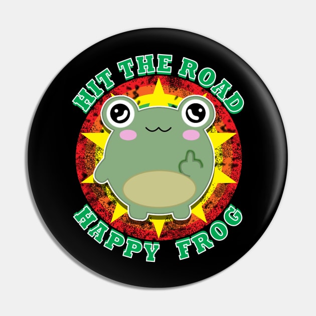 Hit The Road Happy Frog Pin by FantasySam01