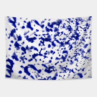 Paint Spatter Blue Tapestry