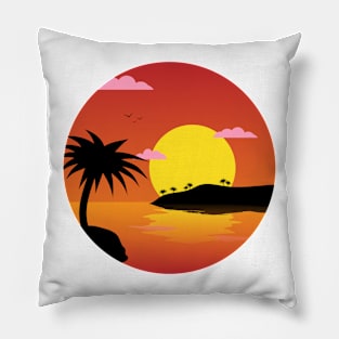 Beach Sunset Pillow