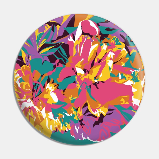 Peony colorful Illustration in extreme color palette Pin by MashaVed