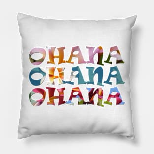 Ohana ohana ohana - plumeria flower photos Pillow