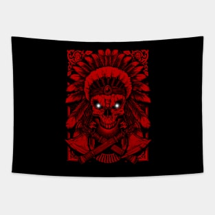 Chief Indian Skull Tapestry