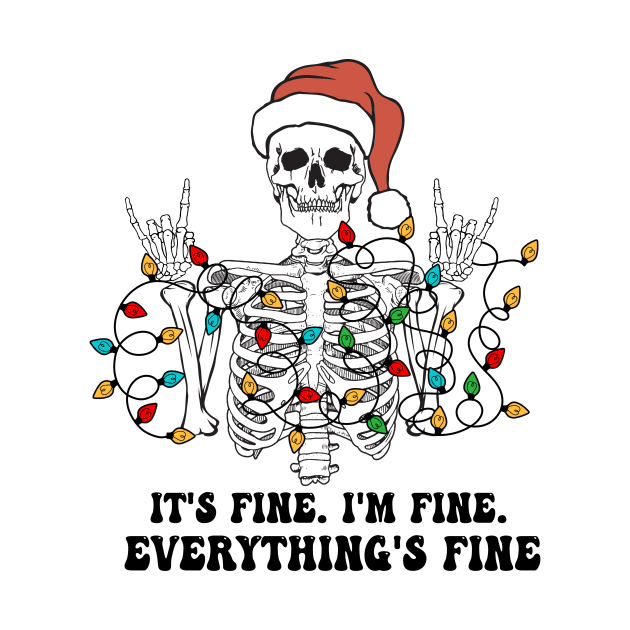 Christmas Skeleton, Everything is Fine by Bam-the-25th